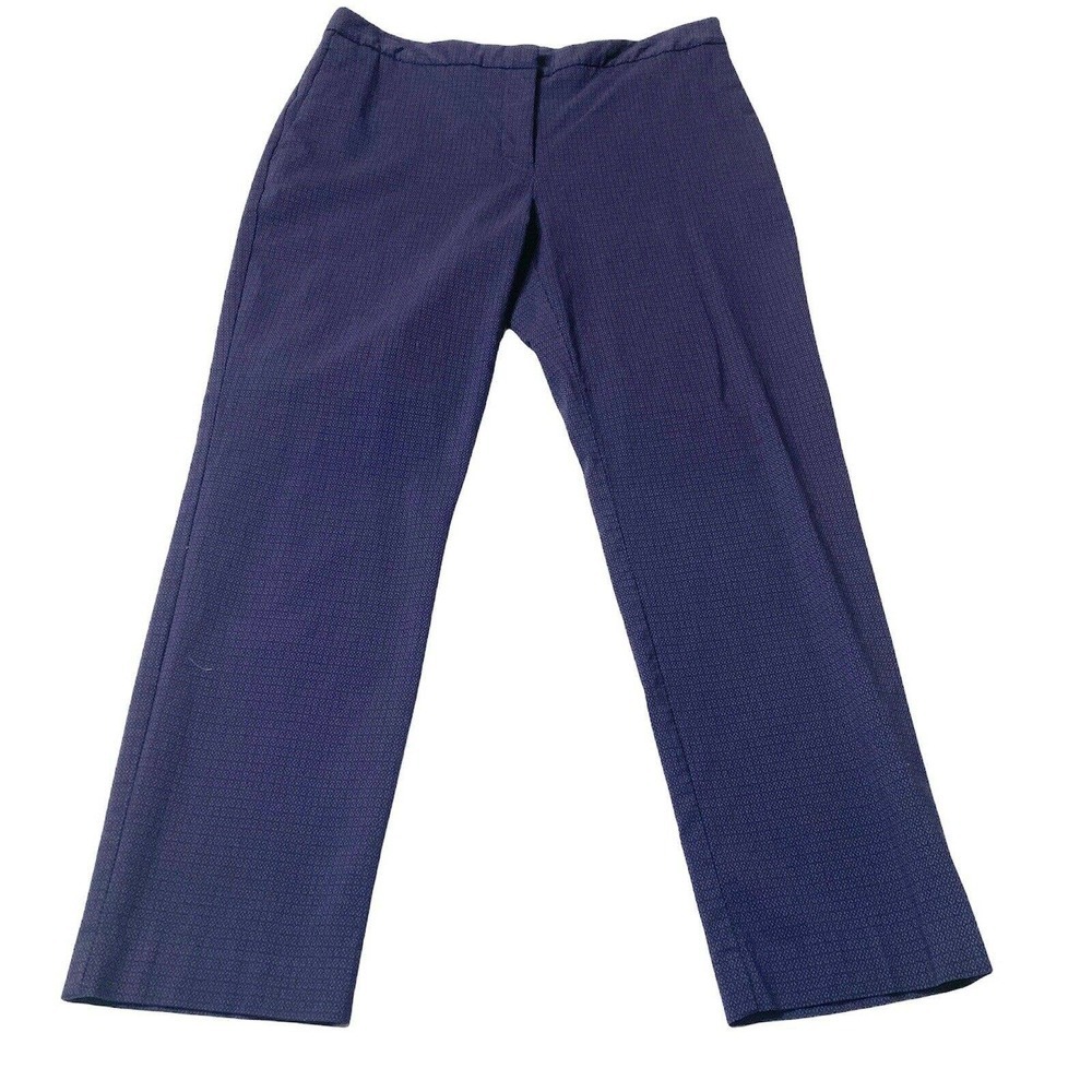 Mario Serrani Women Sz 10 Comfort Stretch Slim Fit Tummy Control Pant Blue Italy - Picture 2 of 10